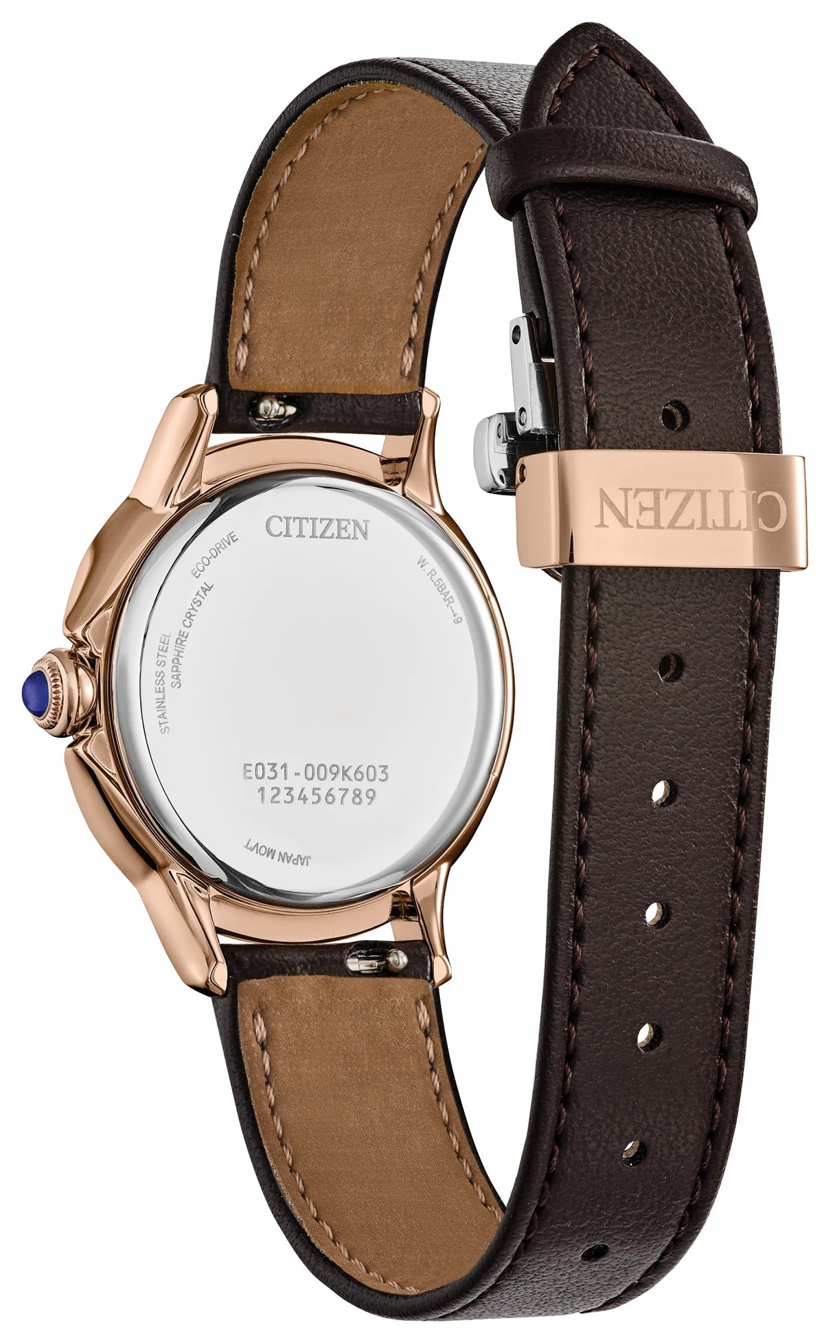 Citizen L Ceci Brown Dial Apple Leather Strap EM1163-09X