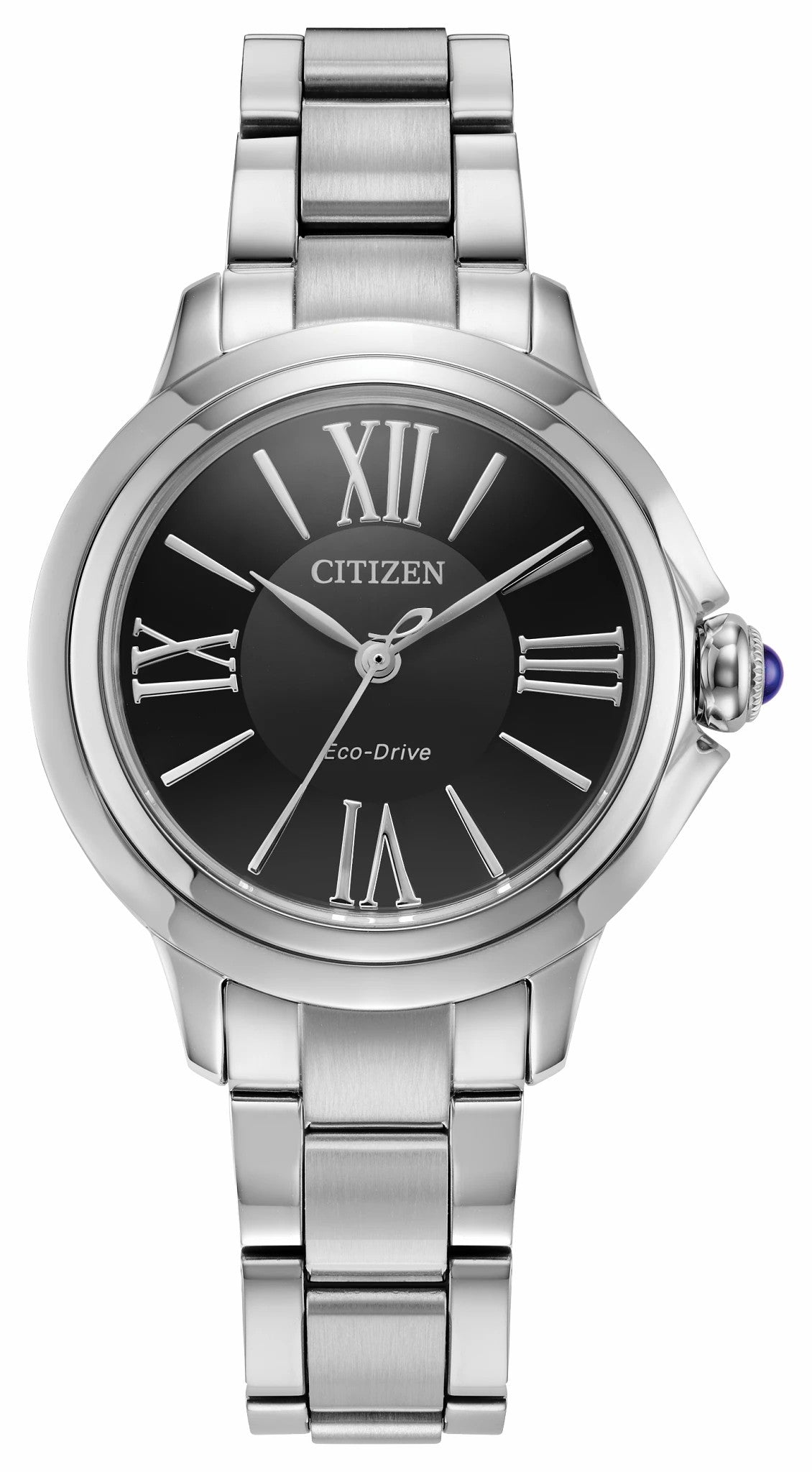 Citizen L Ceci Black Dial Stainless Steel Bracelet EM1160-58E