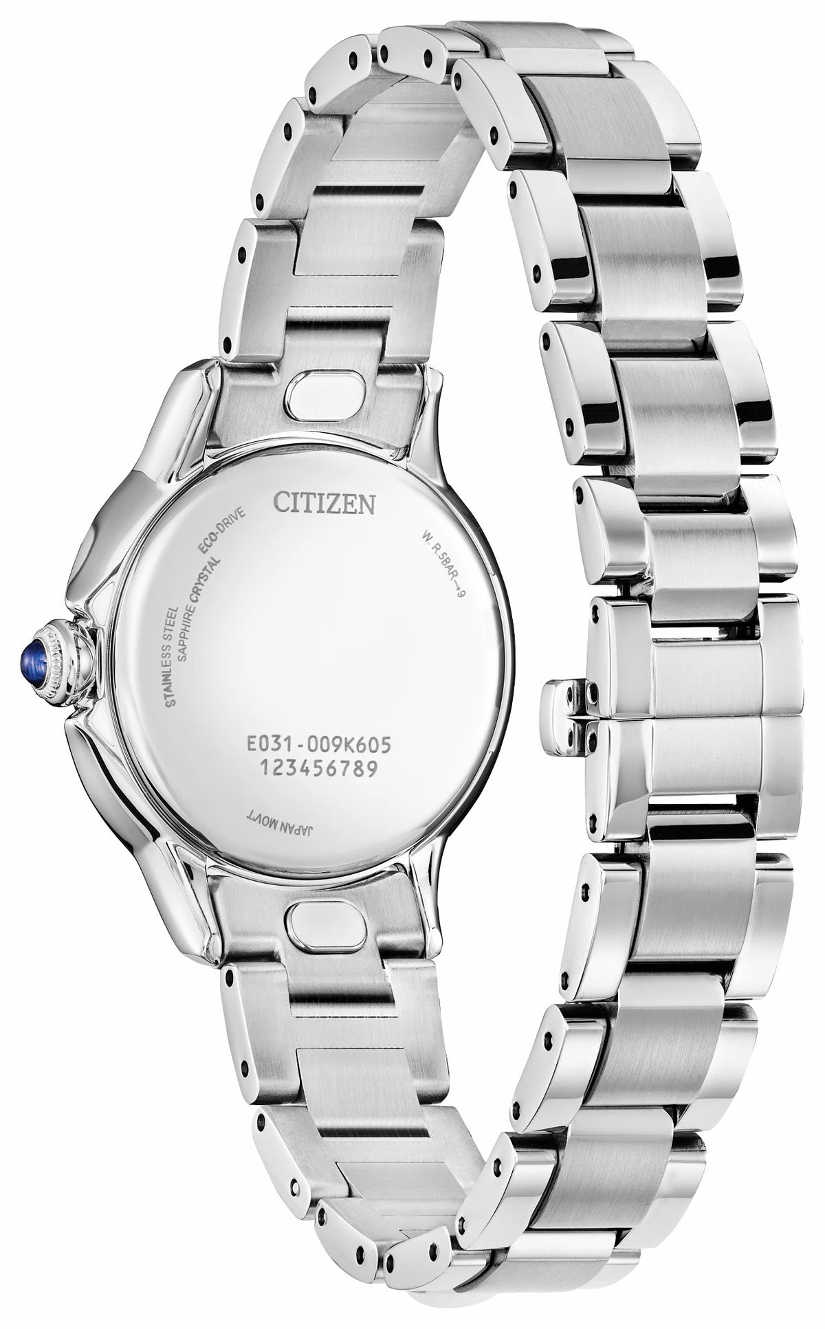 Citizen L Ceci Black Dial Stainless Steel Bracelet EM1160-58E