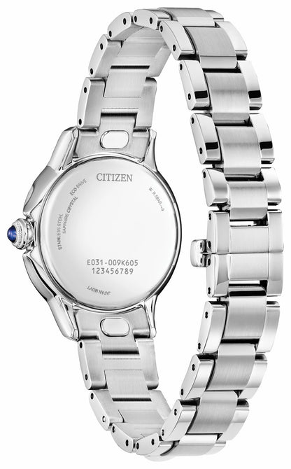 Citizen L Ceci Black Dial Stainless Steel Bracelet EM1160-58E