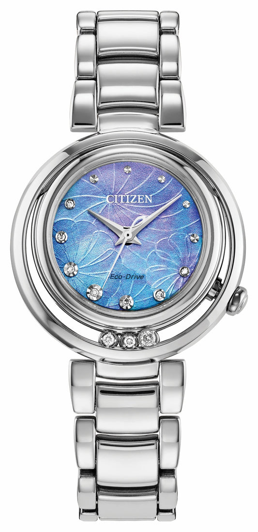 Citizen L Arcly Blue Dial Stainless Steel Bracelet EM1110-56N