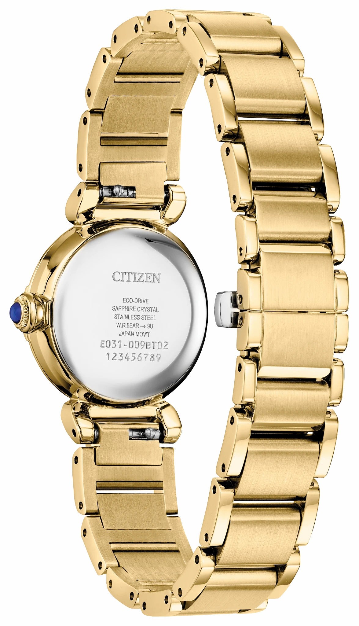 Citizen L Mae Black Dial Stainless Steel Bracelet EM1132-88H