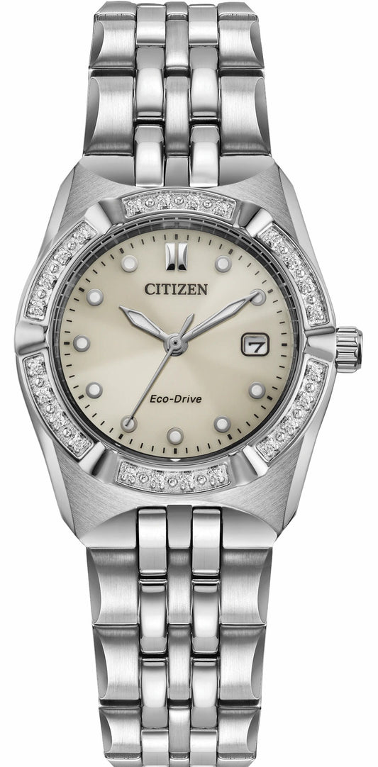 Corso Diamond Taupe Dial Stainless Steel Bracelet EW2710-51X