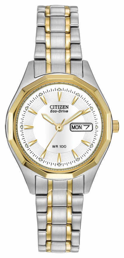 Corso - Ladies Eco-Drive Two-Tone Calendar Date Watch