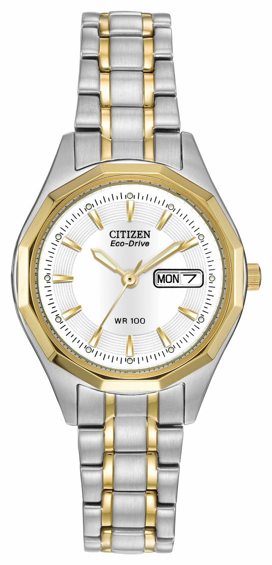 Corso - Ladies Eco-Drive Two-Tone Calendar Date Watch