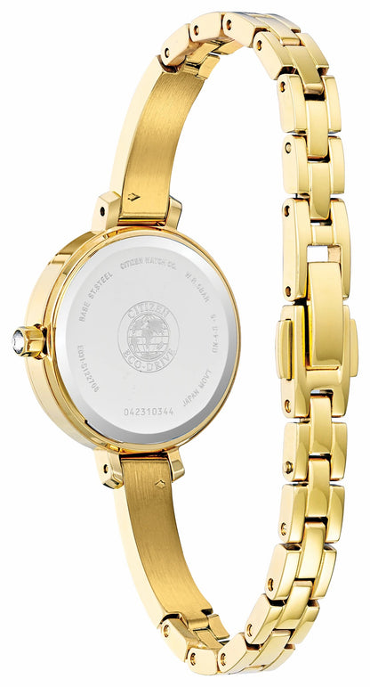 Silhouette Crystal White Dial Stainless Steel Bracelet EM0862-56D