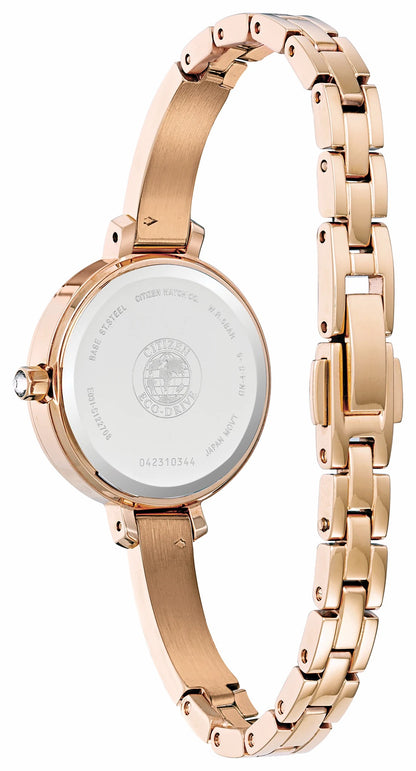 Silhouette Crystal White Dial Stainless Steel Bracelet EM0863-53D