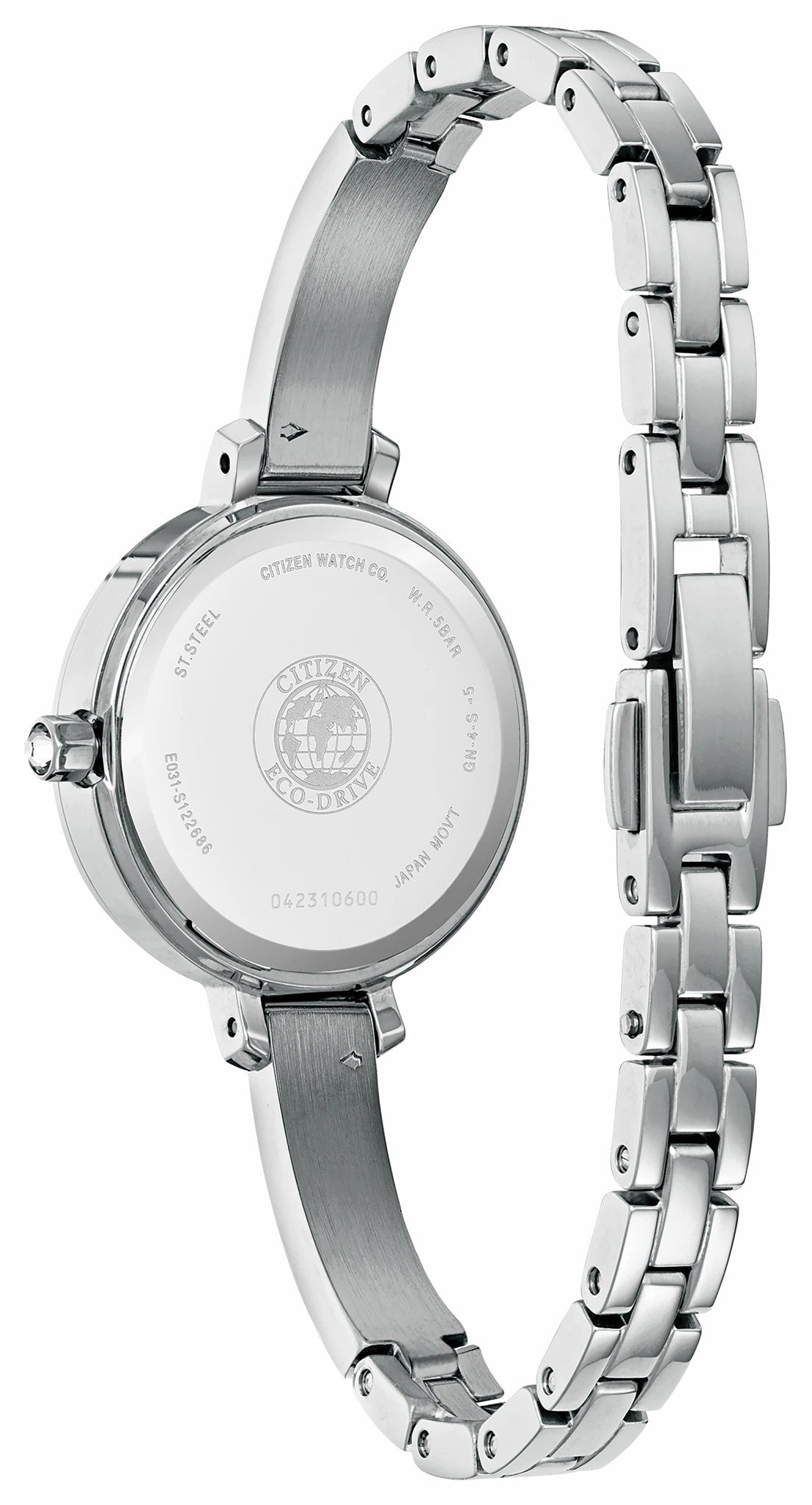 Silhouette Crystal White Dial Stainless Steel Bracelet EM0860-51D