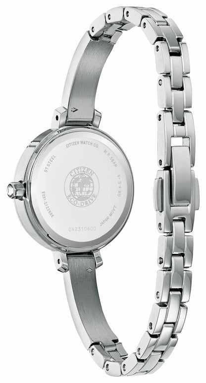 Silhouette Crystal White Dial Stainless Steel Bracelet EM0860-51D