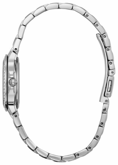 Silhouette Crystal - Ladies Eco-Drive EW2340-58A Silver Watch
