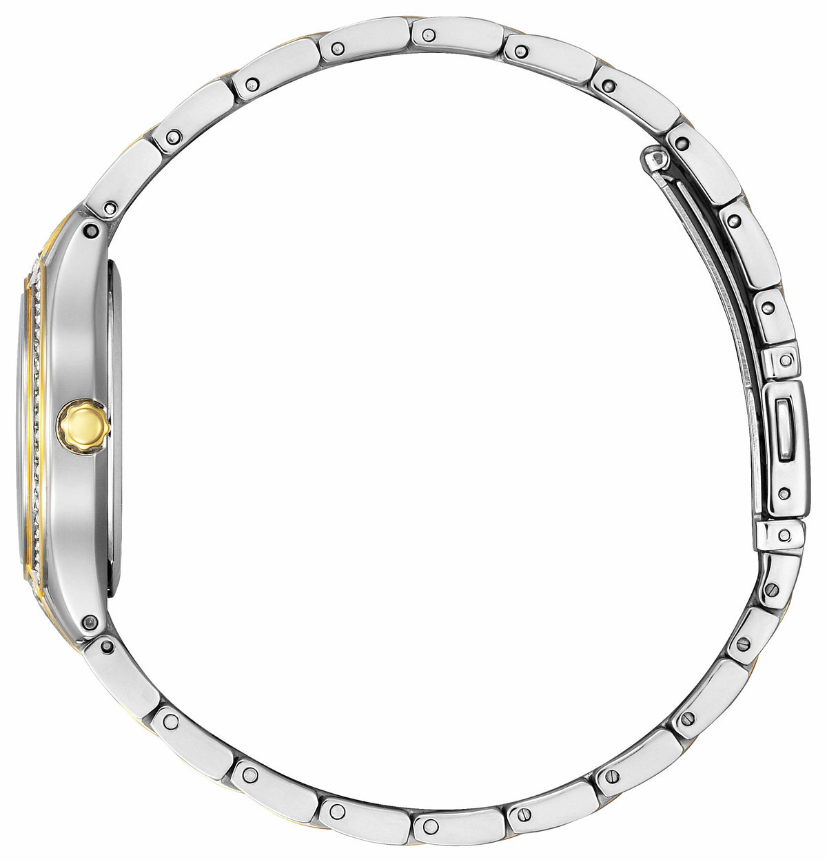 Silhouette Crystal Navy Dial Stainless Steel Bracelet FE1234-50L