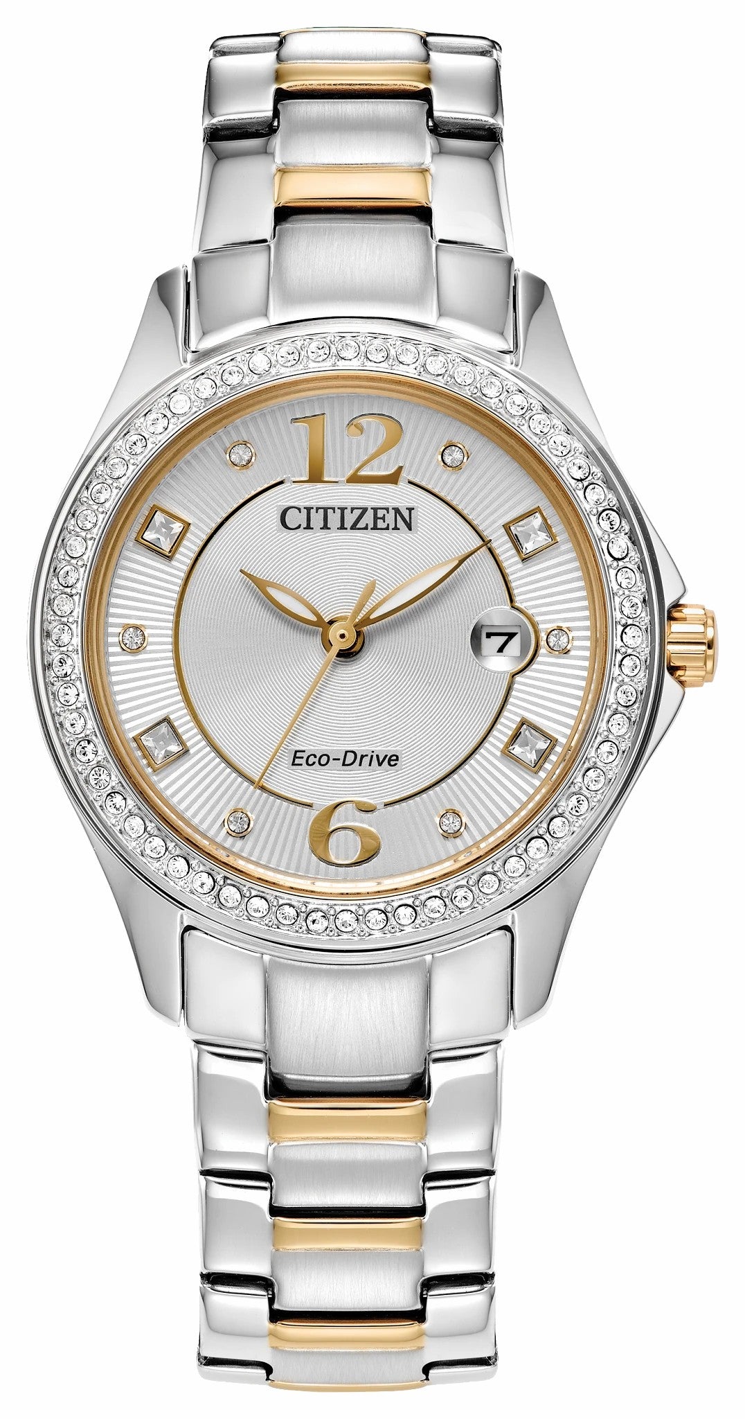 Crystal Silver-Tone Dial Stainless Steel Bracelet FE1146-71A