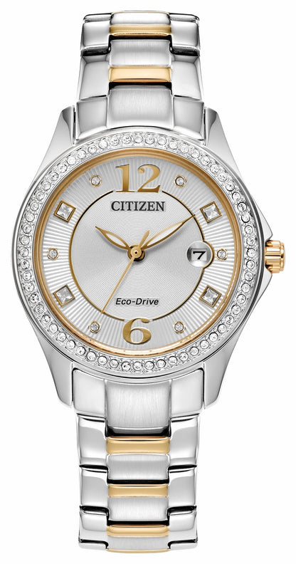 Crystal Silver-Tone Dial Stainless Steel Bracelet FE1146-71A