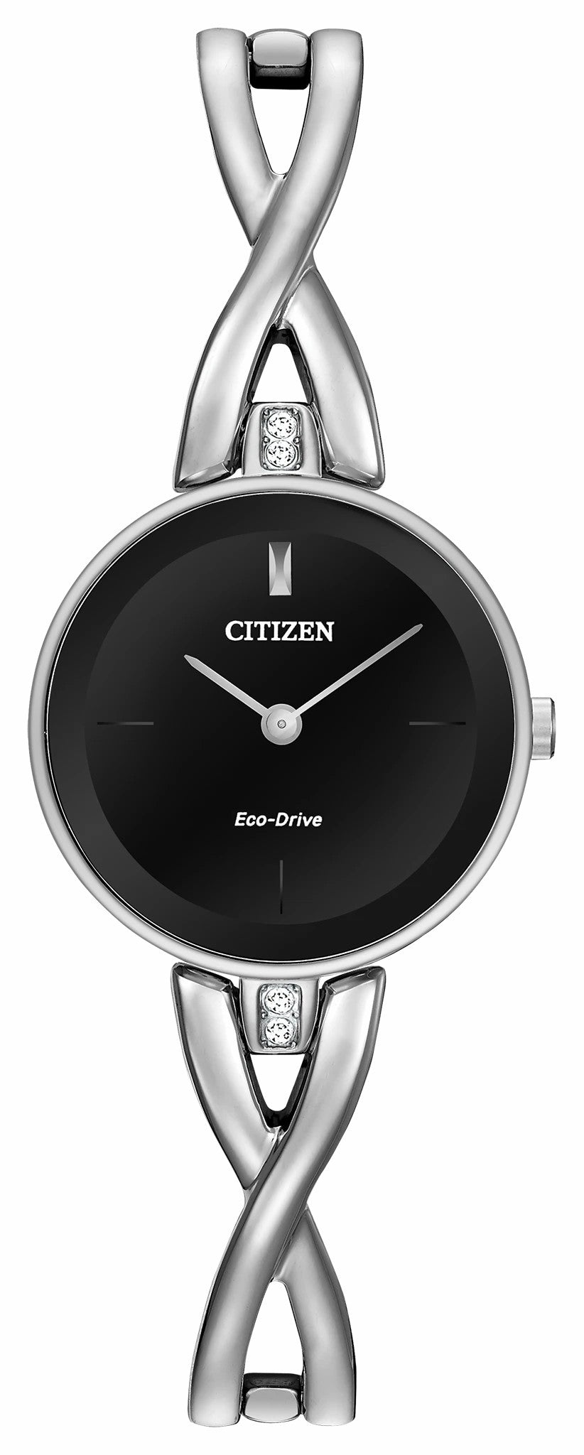 Axiom - Ladies Eco-Drive EX1420-50E Black Dial Bangle Watch