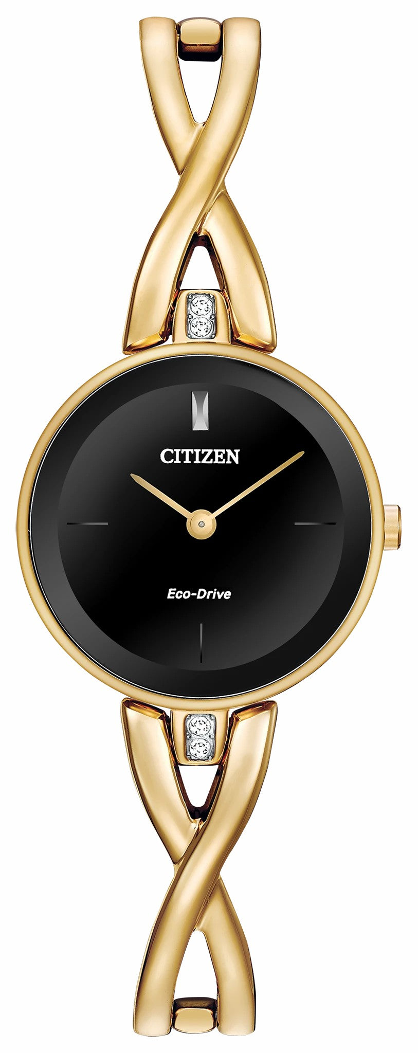 Axiom - Ladies Eco-Drive EX1422-54E Gold Tone Strap Watch