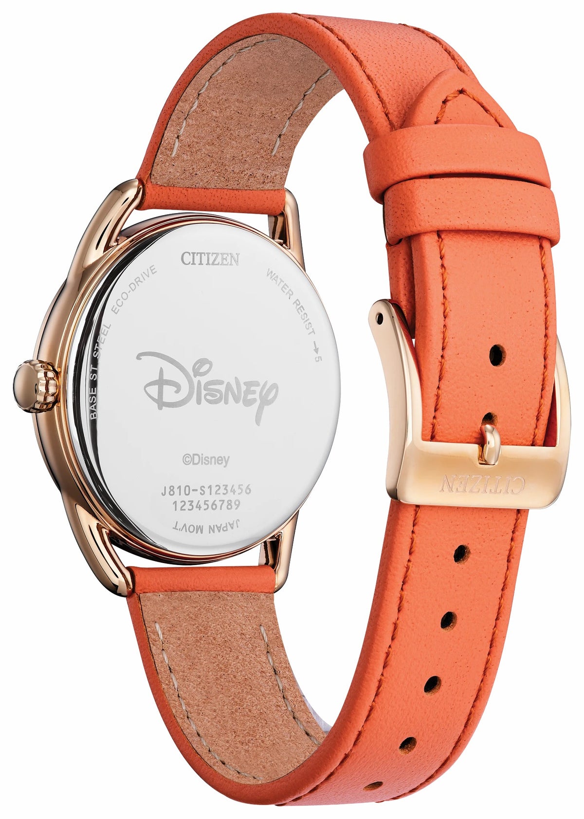 Gardening Minnie Silver-Tone Dial Leather Strap FE6087-04W