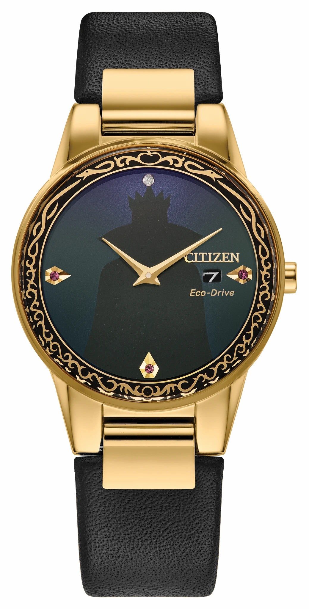 Evil Queen Shadow Black Dial Leather Strap GA1082-46W