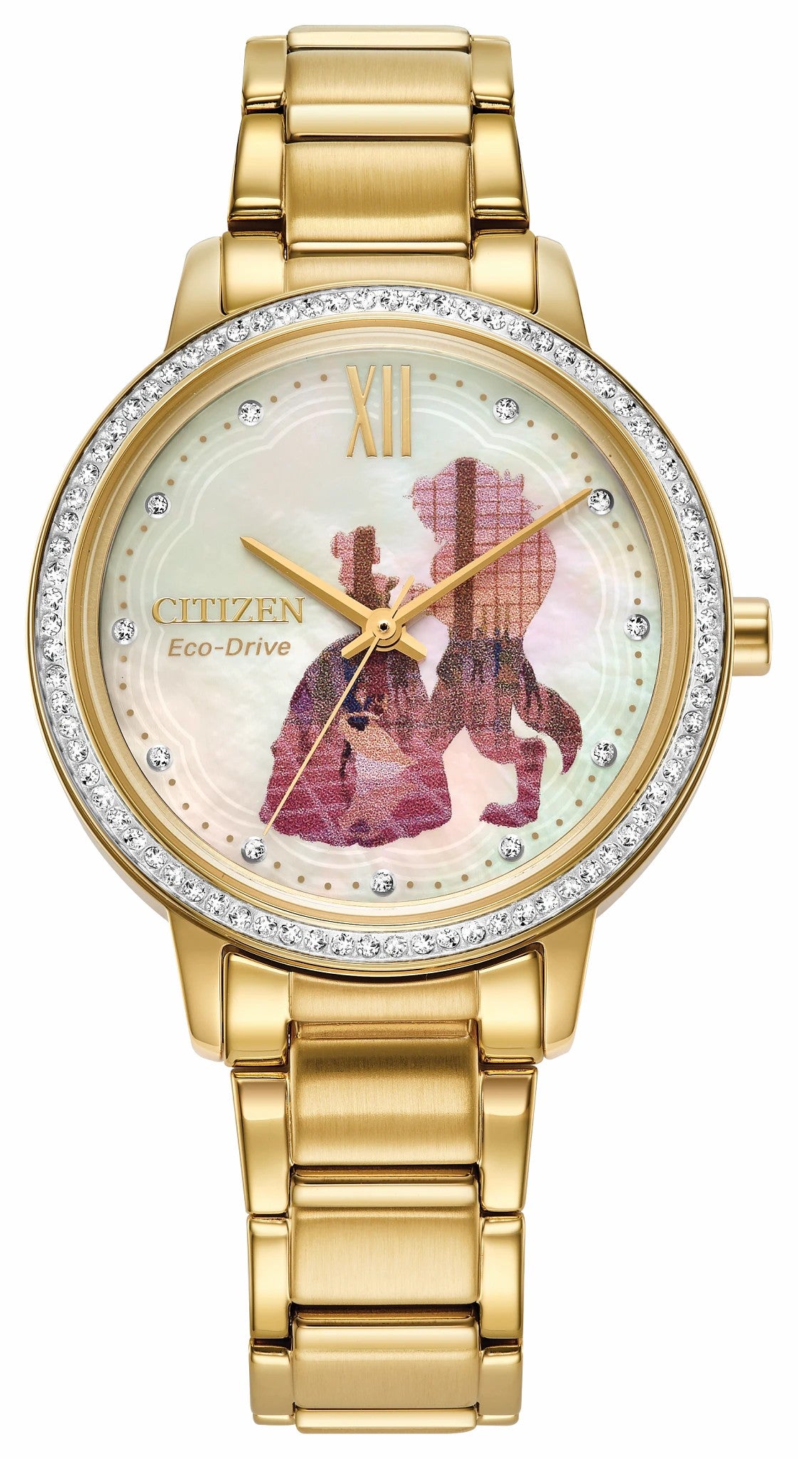 Belle and Beast Gold-Tone Dial Stainless Steel Bracelet FE7048-51D