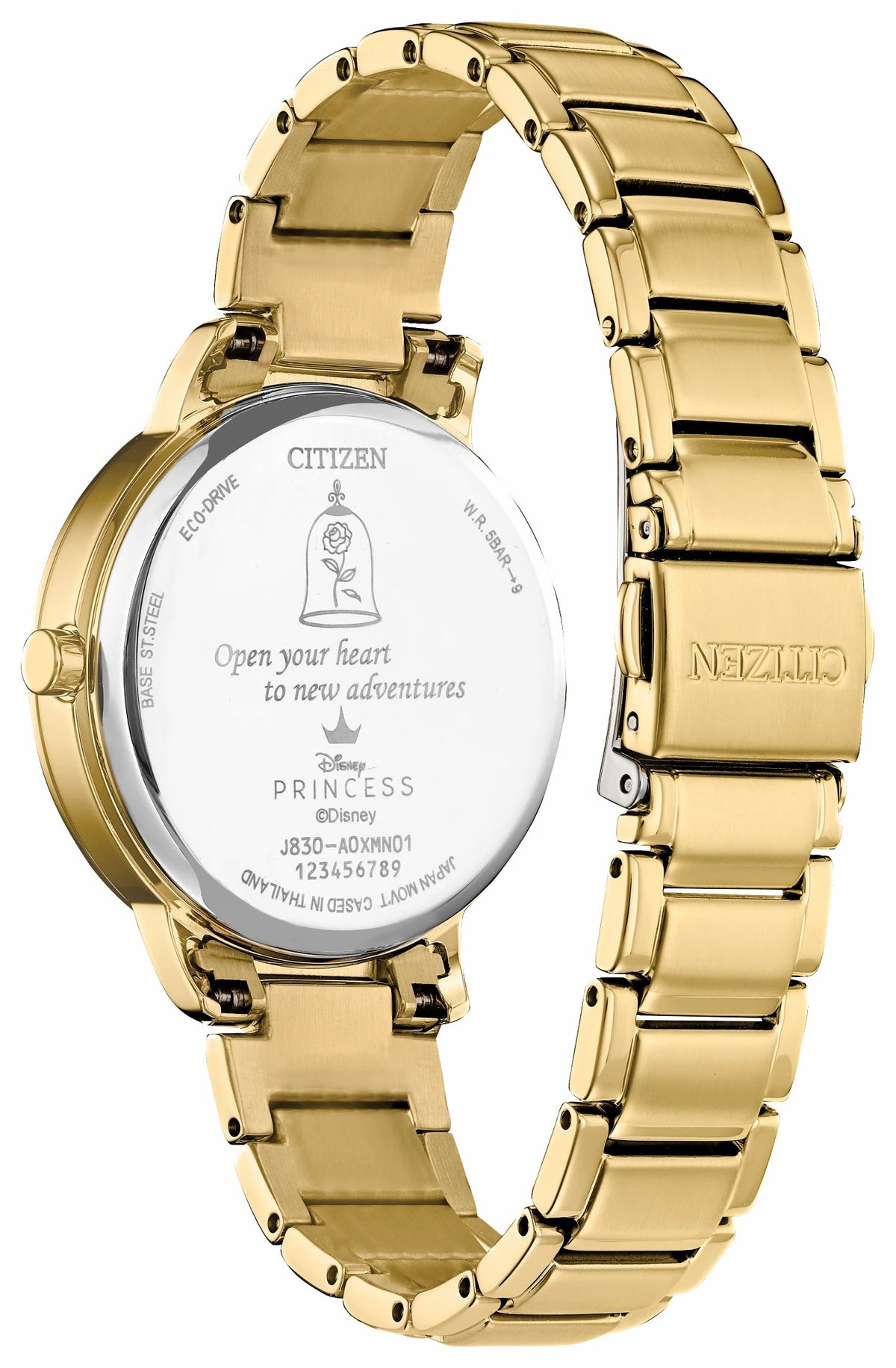 Belle and Beast Gold-Tone Dial Stainless Steel Bracelet FE7048-51D
