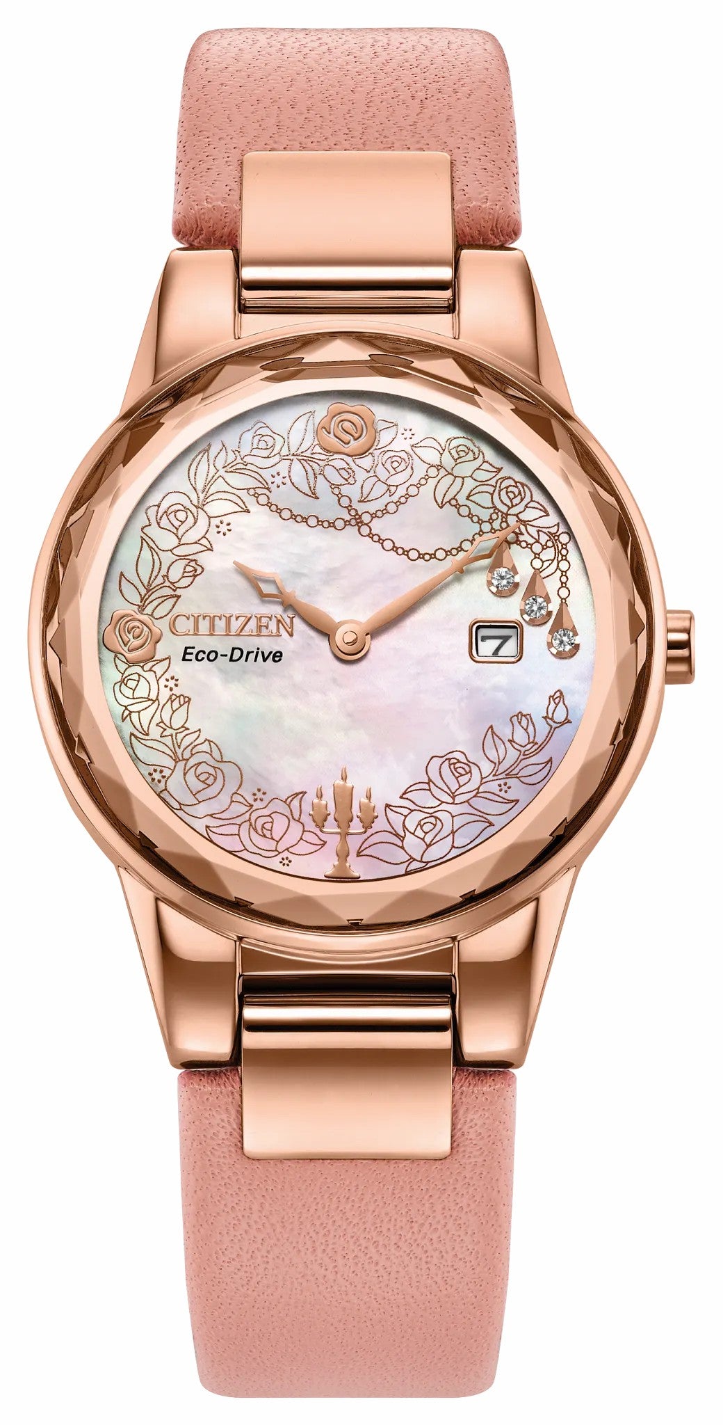 Belle, Eternal Beauty White Dial Leather Strap GA1083-43D