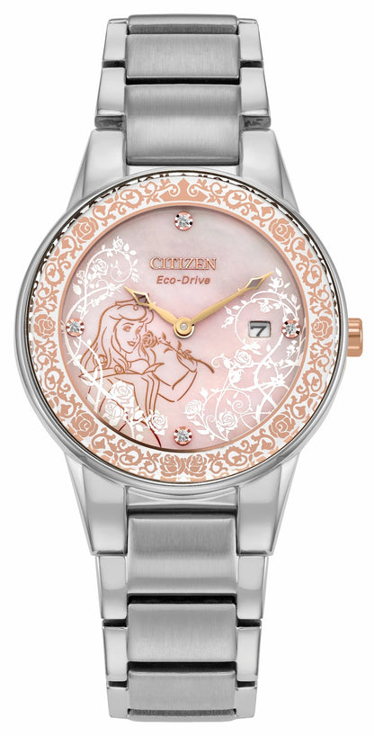 Aurora Enchanted Pink Dial Stainless Steel Bracelet GA1081-65N