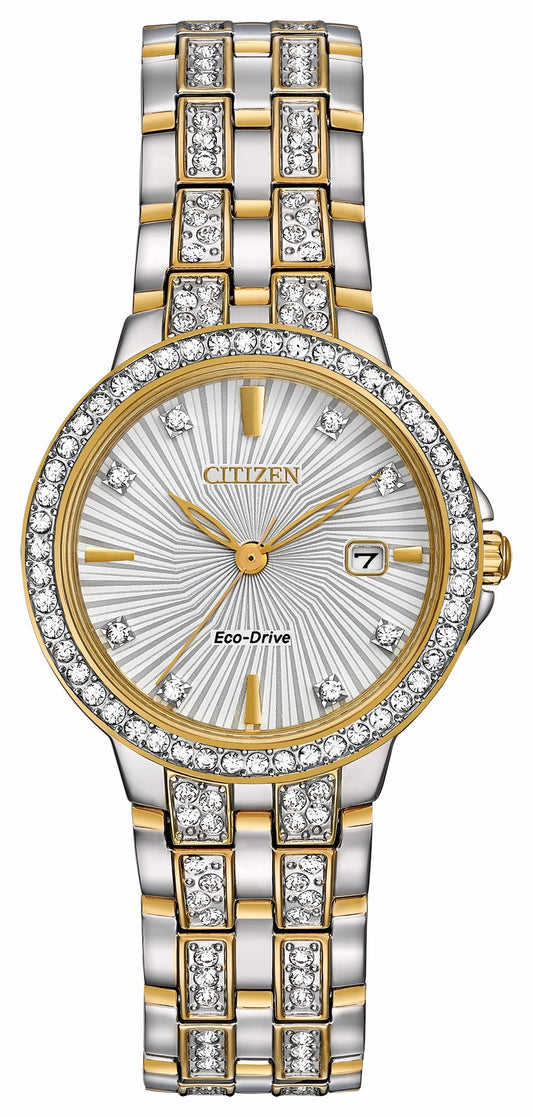 Silhouette Crystal - Ladies Eco-Drive Sparkle Dimaond Watch