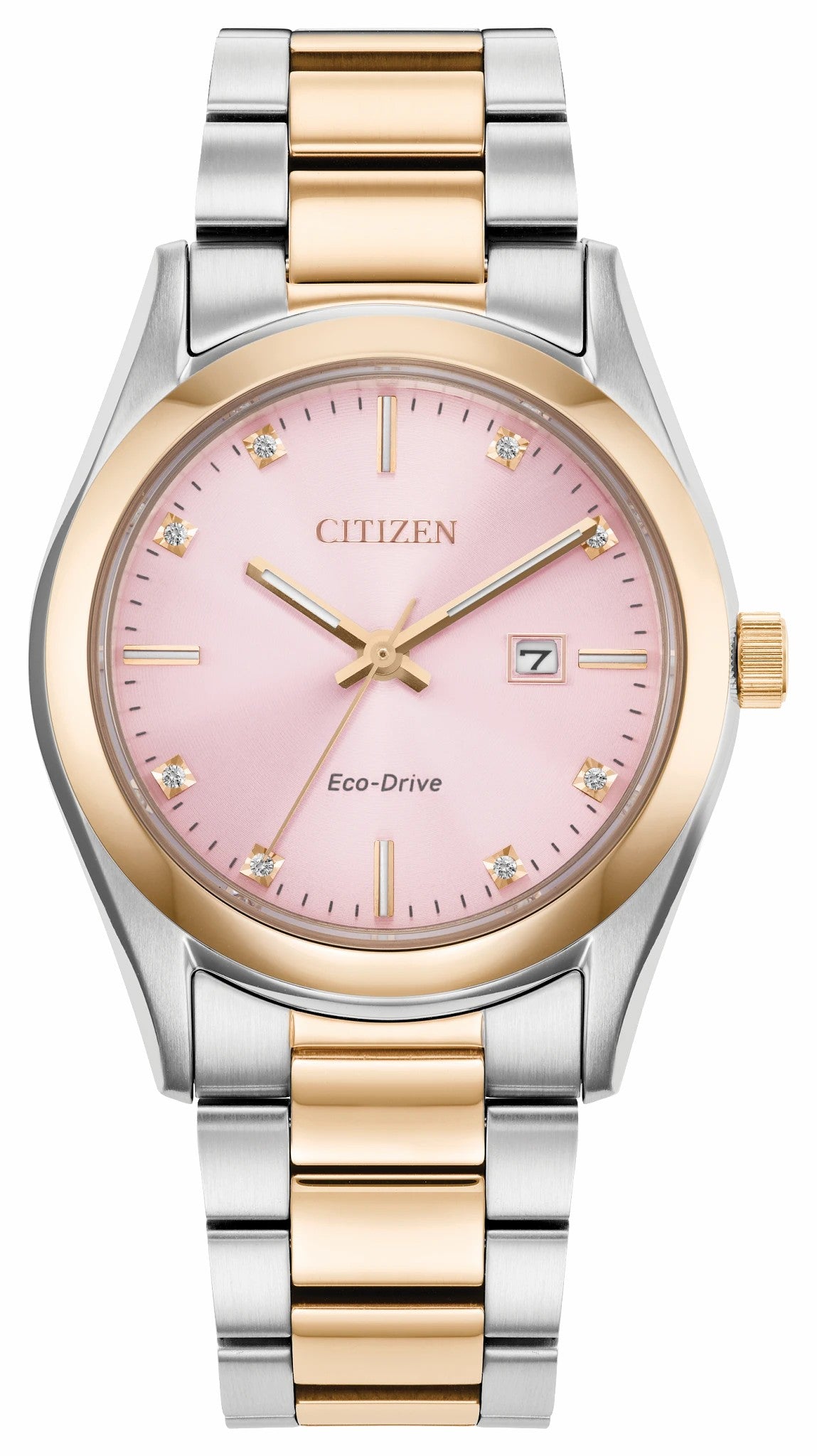 Sport Luxury Pink Dial Stainless Steel Bracelet EW2706-58X