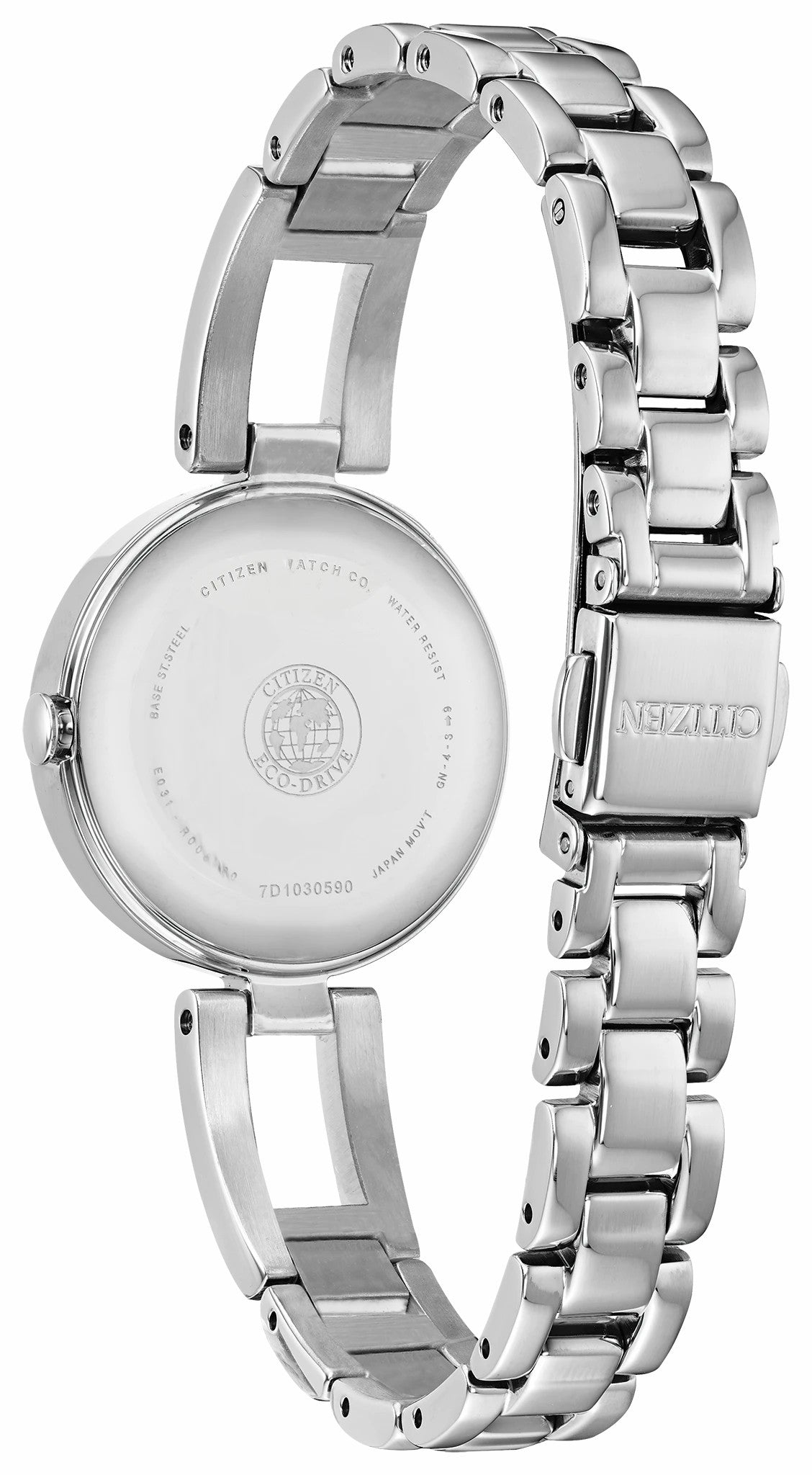 Axiom - Ladies Eco-Drive EM0630-51D Steel Pearl Dial Watch