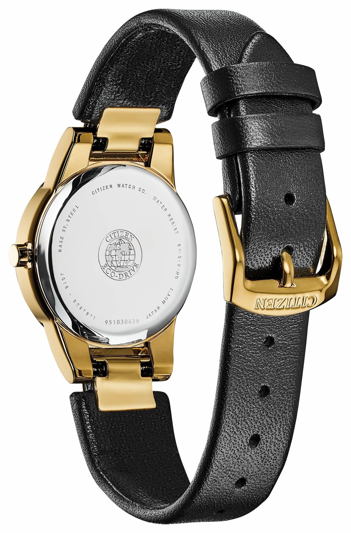 Citizen Axiom Ladies Eco-Drive Gold Black Dial Watch