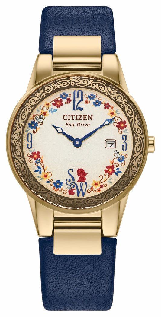 Snow White Flora Beige Dial Leather Strap GA1079-41W