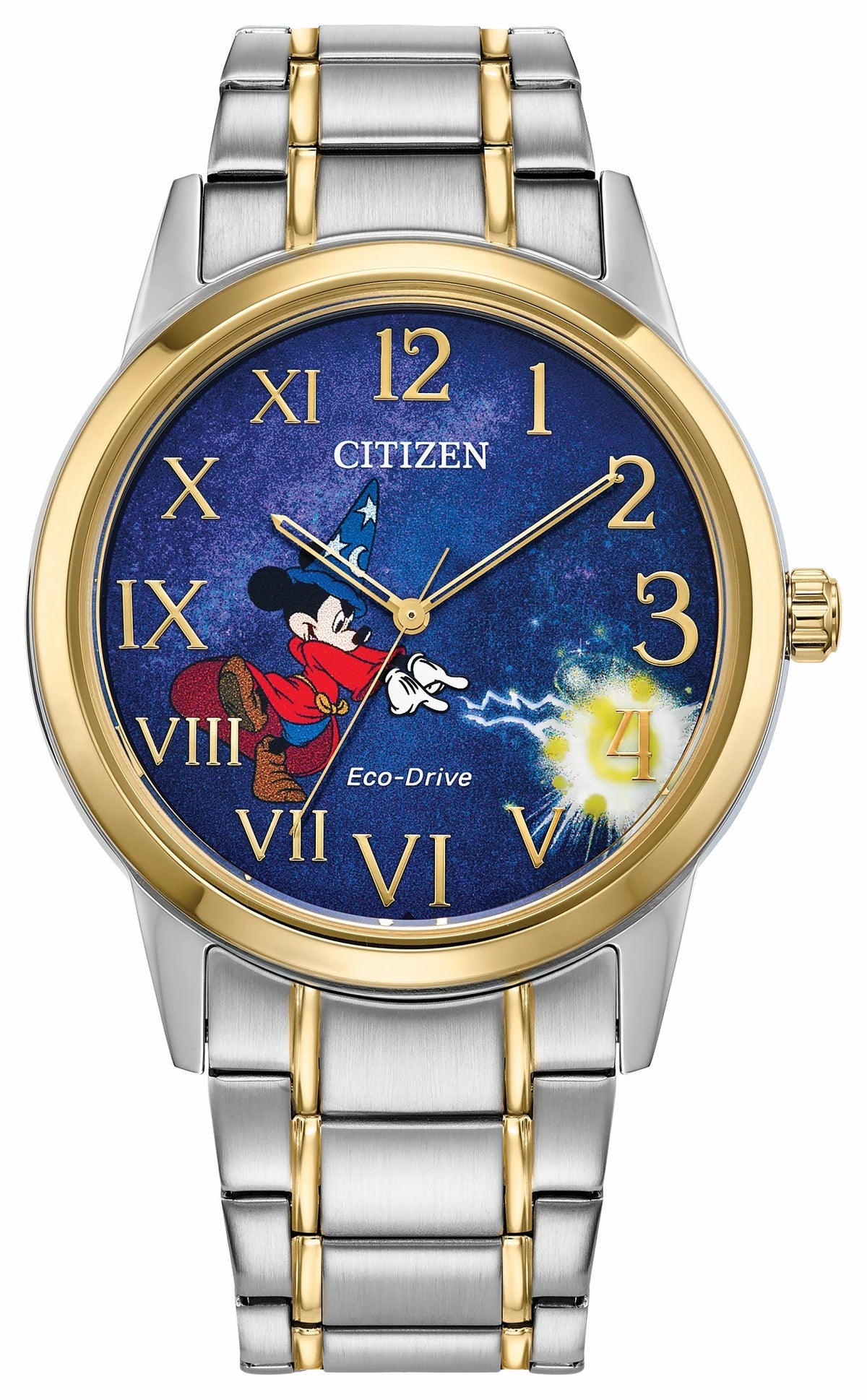 Sorcerer's Apprentice Mickey Blue Dial Stainless Steel Bracelet FE7064-71W