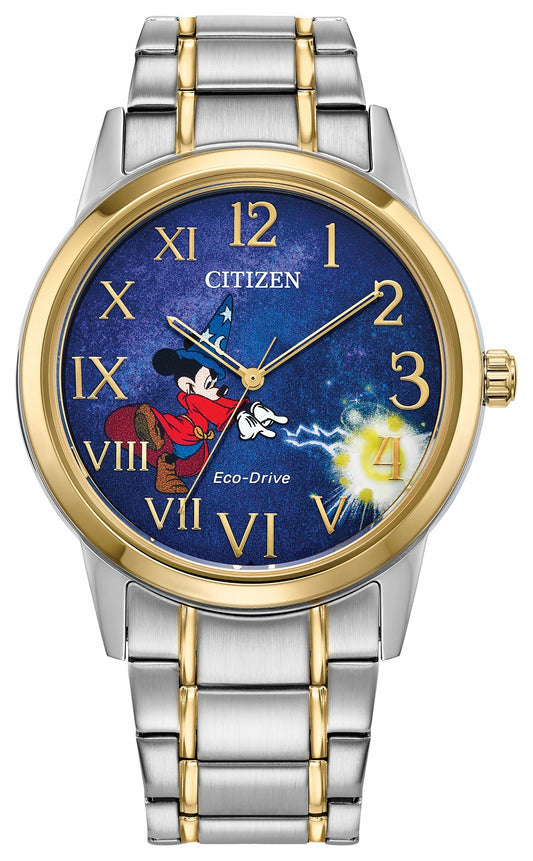 Sorcerer's Apprentice Mickey Blue Dial Stainless Steel Bracelet FE7064-71W