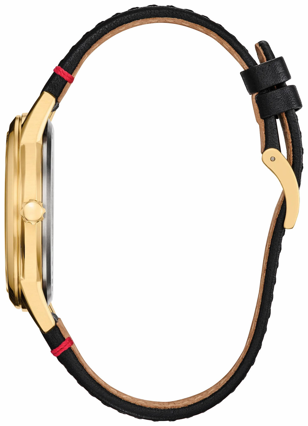 Mickey Mouse Takes Hollywood Silver-Tone Dial Leather Strap FE7063-07W