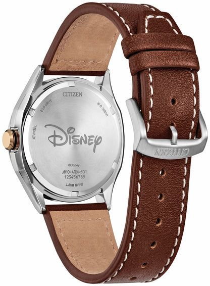 Mickey Mouse Explorer Green Dial Leather Strap AW1149-06W