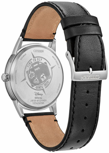 Mickey Mouse & Pluto Take NYC Black Dial Leather Strap AW1860-01W