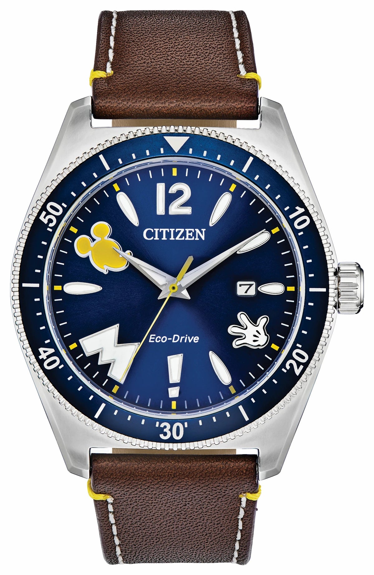 Mickey Mouse Blue Dial Leather Strap AW1599-00W