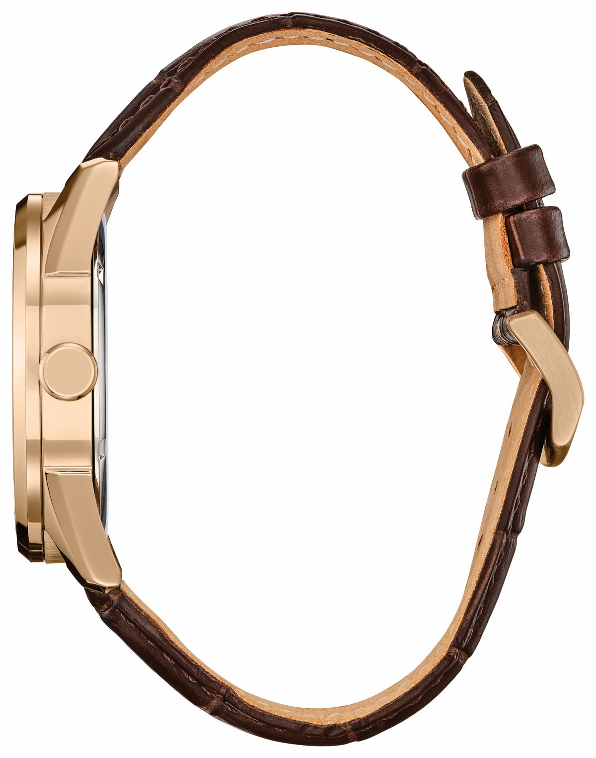 Hometown Mickey Mouse Beige Dial Leather Strap AW0088-04W