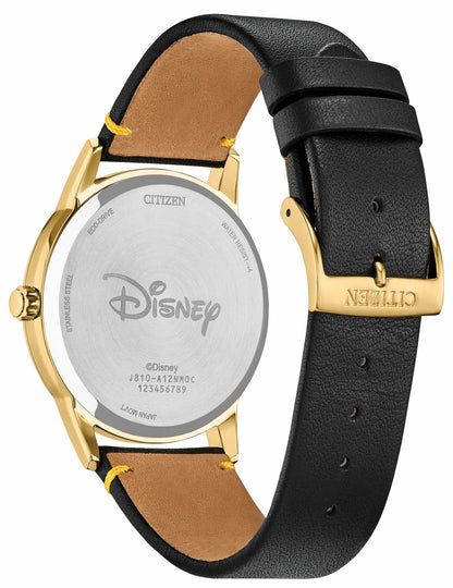 Donald Duck Seeing Stars Black Dial Leather Strap AW1789-04W