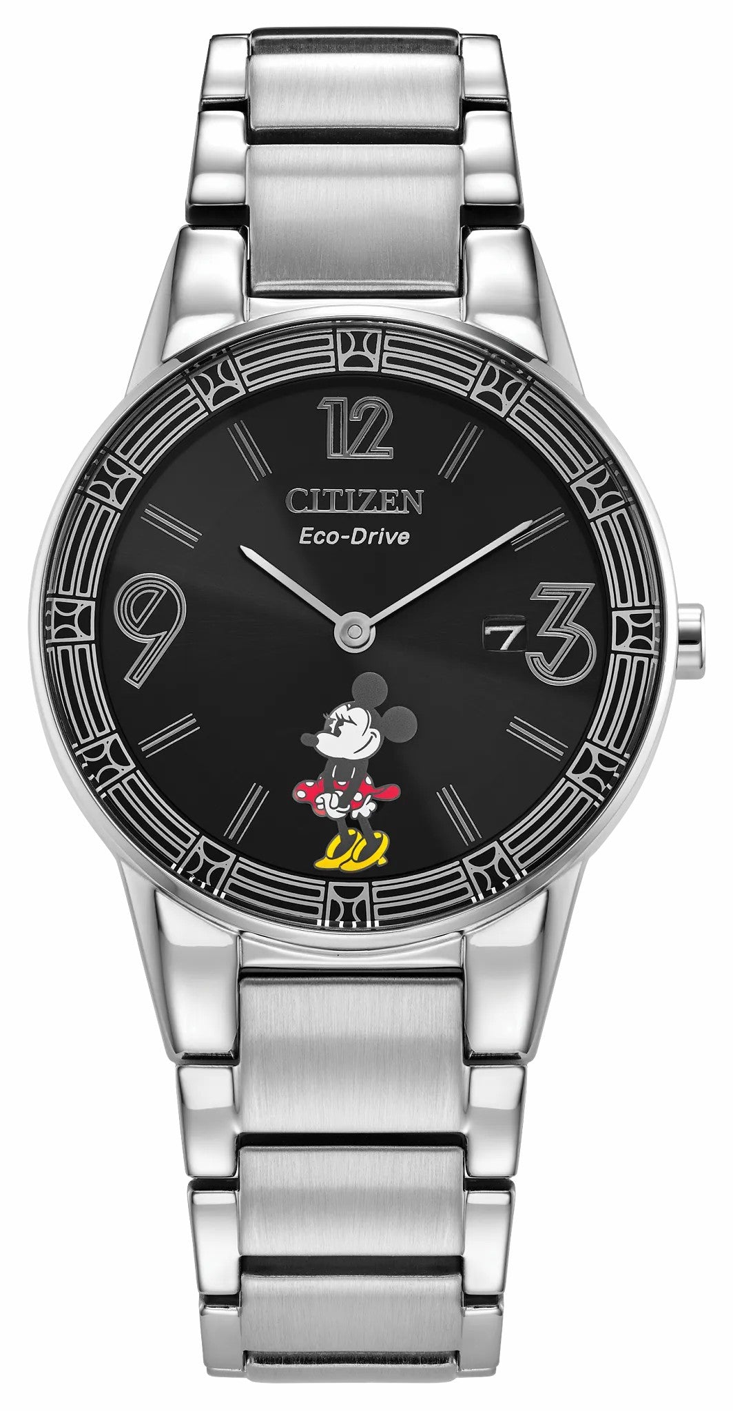 Minnie Mouse Black Dial Stainless Steel Bracelet GA1071-51W