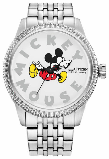 Mickey Mouse White Dial Stainless Steel Bracelet BM7481-53W