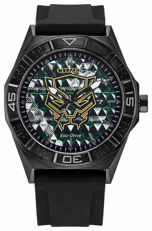 Black Panther 60th Anniversary Black Dial Silicone Strap AW1858-03W