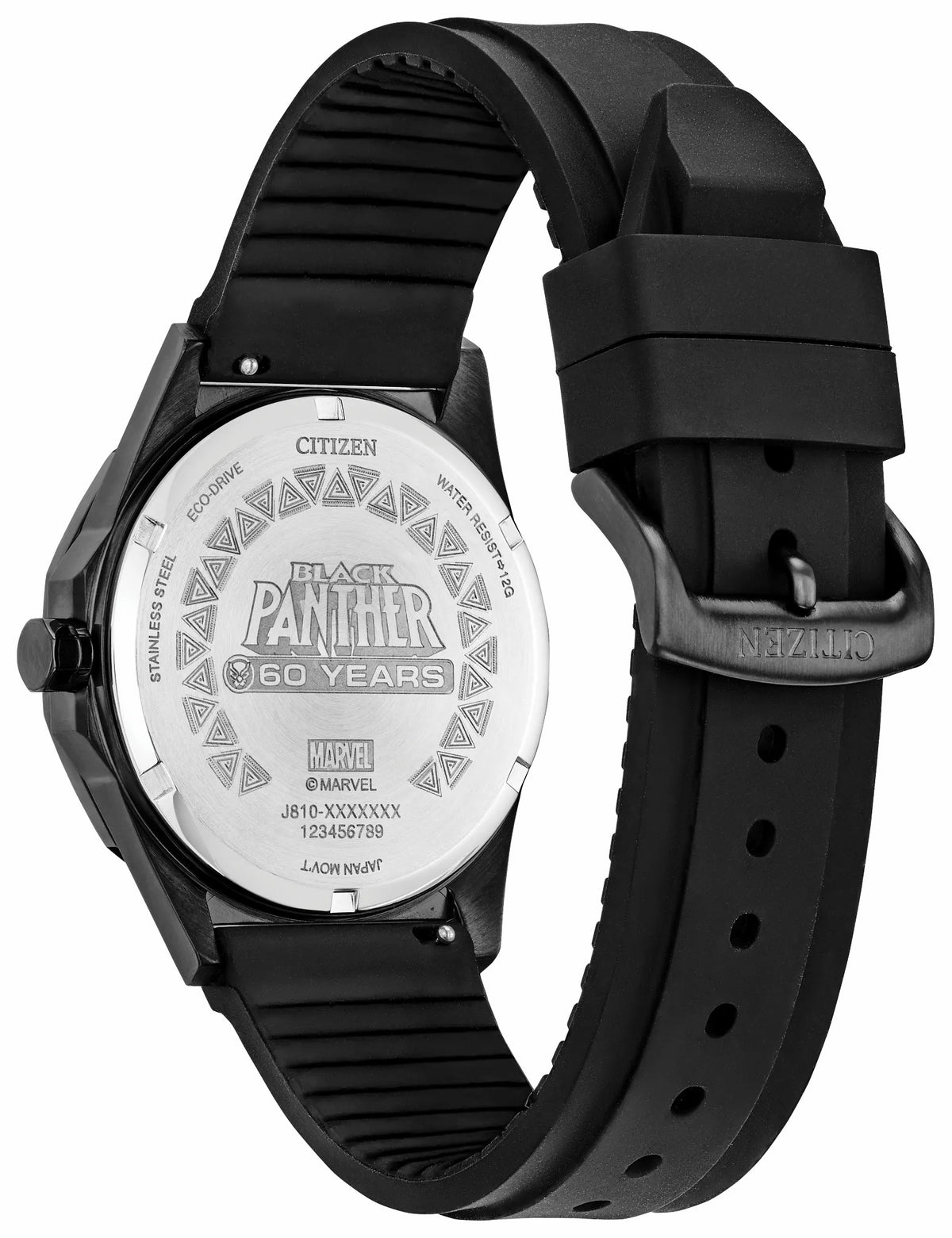 Black Panther 60th Anniversary Black Dial Silicone Strap AW1858-03W