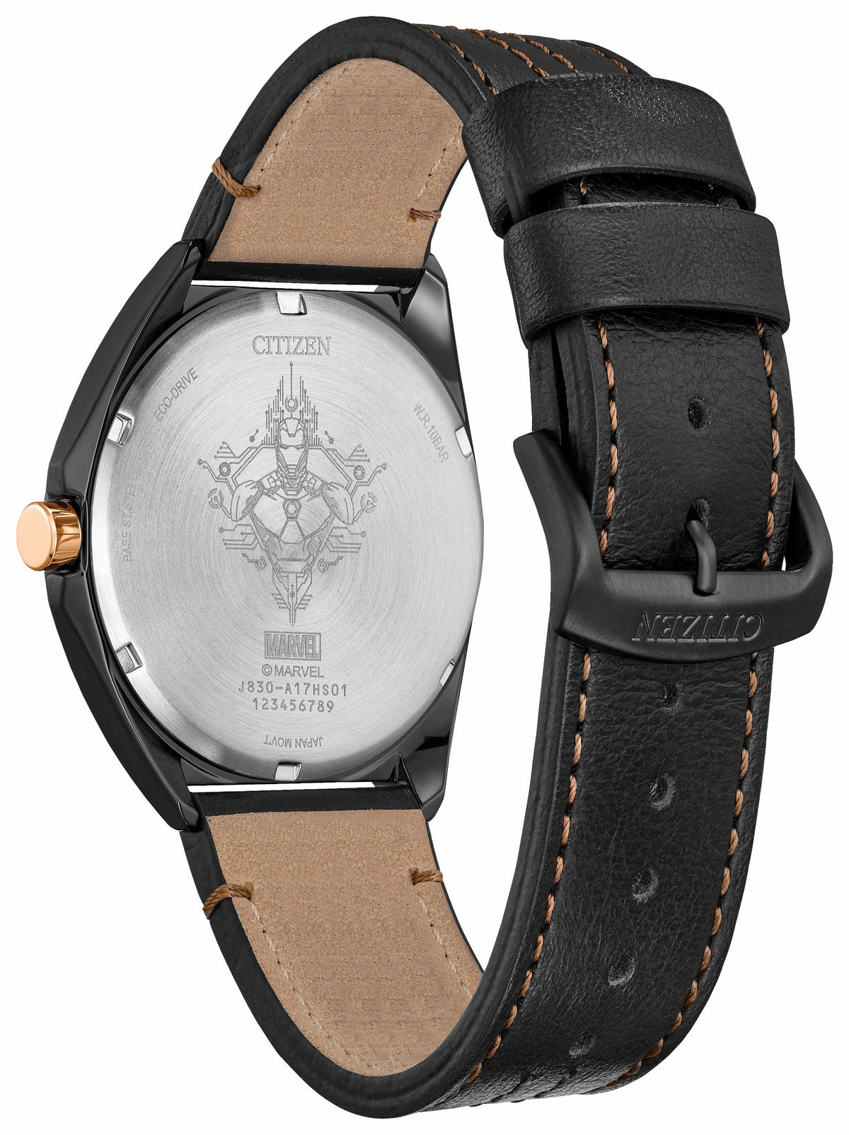 Tony Stark '63 Black Dial Leather Strap AW2075-05W