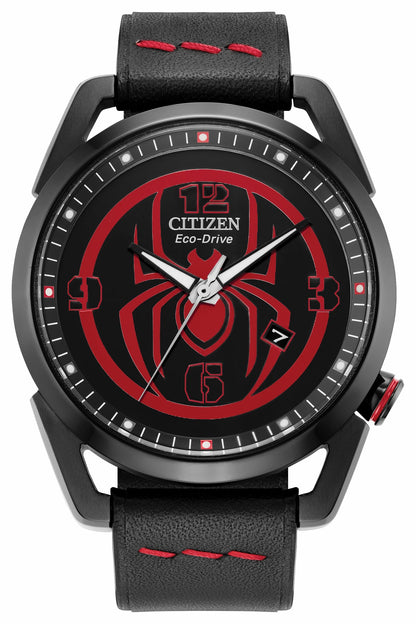 Miles Morales Black Dial Leather Strap AW1685-00W