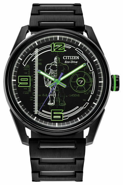 Hulk, Green Goliath Black Dial Stainless Steel Bracelet BM7675-57W