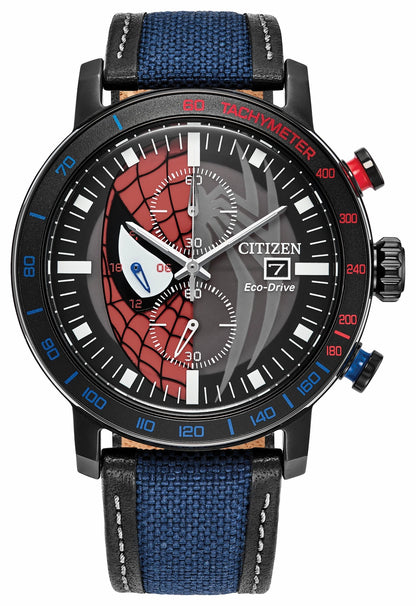 Spider-Man Double Vision Multiple Dial Nylon & Leather Strap CA0855-47W