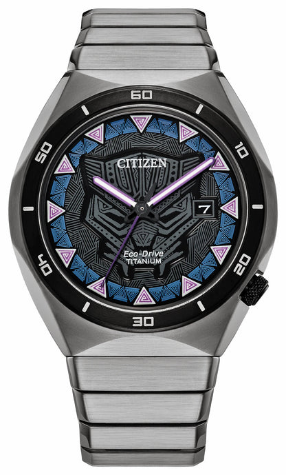 Black Panther Black Dial Super Titanium Bracelet AW1668-50W