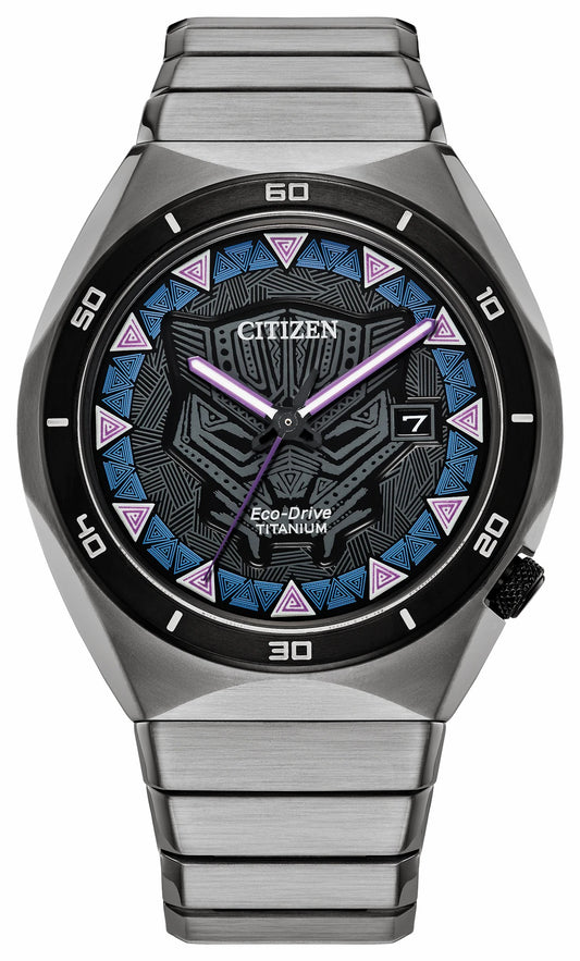 Black Panther Black Dial Super Titanium Bracelet AW1668-50W