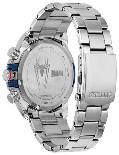Citizen Spider-Man Eco-Drive Blue Dial Stainless Steel Watch