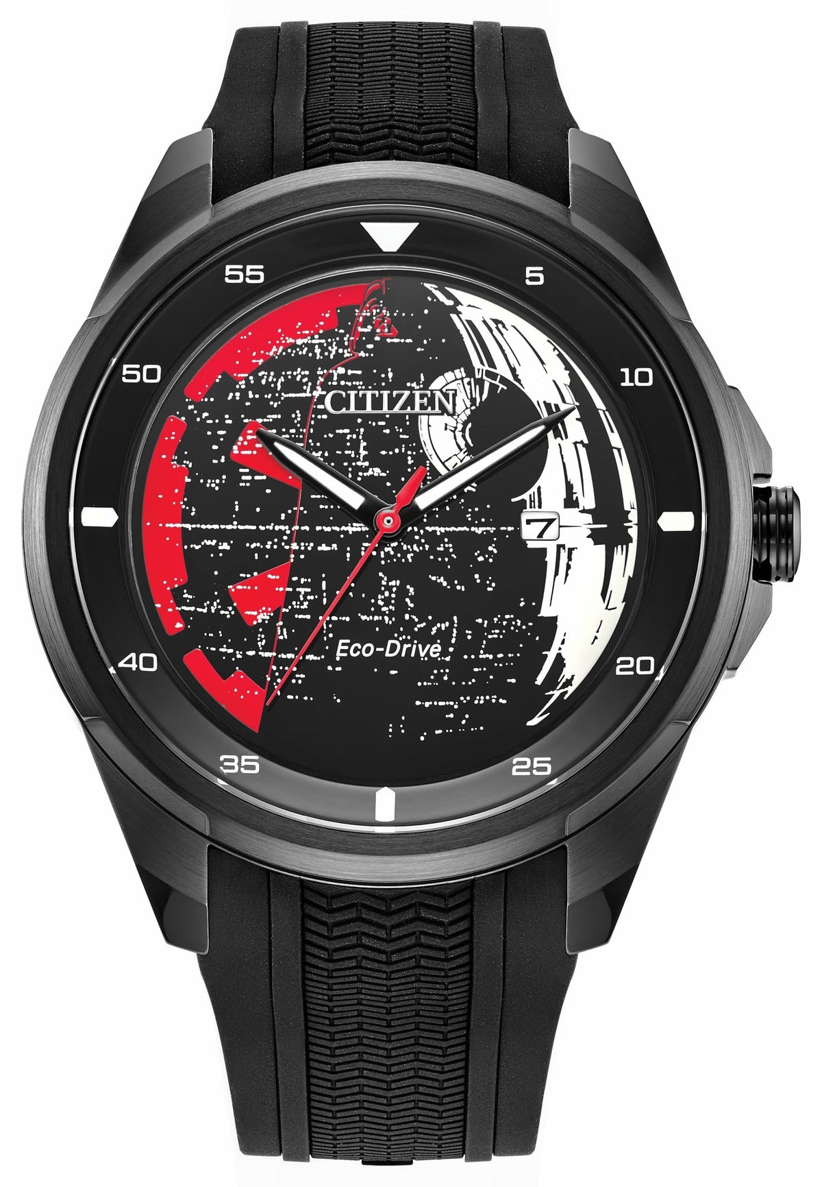 Death Star, Vader's Shadow Black Dial Silicone Strap AW1606-06W